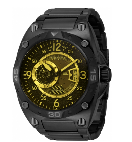 Invicta Aviator Deep Radar Men's 50mm Automatic Yellow Tinted Watch 40280-Klawk Watches