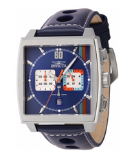 Load image into Gallery viewer, Invicta S1 Rally Cuadro Men's 45mm Dark Blue GMT Leather Chrono Watch 44299-Klawk Watches