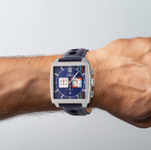 Load image into Gallery viewer, Invicta S1 Rally Cuadro Men's 45mm Dark Blue GMT Leather Chrono Watch 44299-Klawk Watches