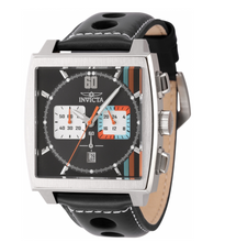 Load image into Gallery viewer, Invicta S1 Rally Cuadro Monaco Men's 45mm Black GMT Leather Chrono Watch 44747-Klawk Watches
