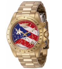Load image into Gallery viewer, Invicta Speedway Puerto Rico Edition Men's 40mm Triple Gold Chrono Watch 46112-Klawk Watches
