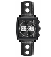Load image into Gallery viewer, Invicta S1 Rally Cuadro Monaco Men's 45mm GMT Black Leather Chrono Watch 46853-Klawk Watches