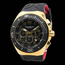 Load image into Gallery viewer, Technomarine Ocean Manta Men's 48mm Black Dial Gold Sport Chrono Watch TM-215066-Klawk Watches