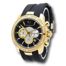 Load image into Gallery viewer, TechnoMarine UF6 TM-621011 Men's 45mm Gold Crystal Chronograph Black Watch-Klawk Watches