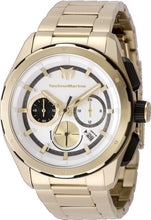 Load image into Gallery viewer, TechnoMarine Ocean Nomad Men's 43mm Silver Dial Gold Chronograph Watch TM-318093-Klawk Watches