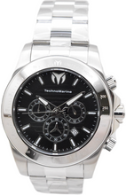 Load image into Gallery viewer, TechnoMarine Grand Manta Ray Mens 47mm Black Dial Quartz Chrono Watch TM-220125-Klawk Watches
