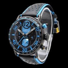 Load image into Gallery viewer, Invicta Racing Men's 44mm Blue & Black Leather Japan Chronograph Watch 49367-Klawk Watches