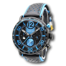 Load image into Gallery viewer, Invicta Racing Men's 44mm Blue & Black Leather Japan Chronograph Watch 49367-Klawk Watches