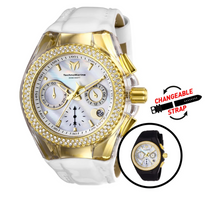Load image into Gallery viewer, TechnoMarine Cruise Valentine Women's 40mm Pearl Gold Watch 3-Band Set TM-117046-Klawk Watches
