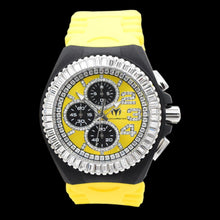 Load image into Gallery viewer, TechnoMarine Cruise JellyFish Mens 45mm Yellow Crystals Chrono Watch TM-121184-Klawk Watches