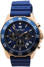 Load image into Gallery viewer, TechnoMarine Mare Vivo Mens Watch 44mm, Blue Rose Gold Chrono Watch TM-225073-Klawk Watches