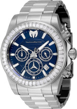 Load image into Gallery viewer, TechnoMarine Manta Ray Lux Mens 42mm 48 Crystals Blue Chrono Watch TM-222002-Klawk Watches