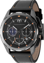 Load image into Gallery viewer, TechnoMarine Ocean Nomad Men's 43mm Triple Black Leather Chrono Watch TM-318087-Klawk Watches