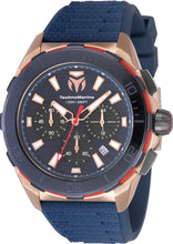 Load image into Gallery viewer, Technomarine Seven Seas Men's 44mm Blue Navy Rose Gold Chrono Watch TM-725025-Klawk Watches