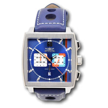 Load image into Gallery viewer, Invicta S1 Rally Cuadro Men's 45mm Dark Blue GMT Leather Chrono Watch 44299-Klawk Watches