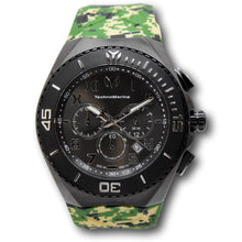 Load image into Gallery viewer, Technomarine Ocean Manta Mens 48mm Light Green Camo Strap Chrono Watch TM-221044-Klawk Watches