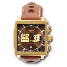 Load image into Gallery viewer, Invicta S1 Rally Cuadro Men's 45mm Gold GMT Brown Leather Chrono Watch 44300-Klawk Watches