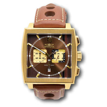 Load image into Gallery viewer, Invicta S1 Rally Cuadro Men's 45mm Gold GMT Brown Leather Chrono Watch 44300-Klawk Watches