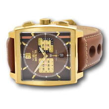 Load image into Gallery viewer, Invicta S1 Rally Cuadro Men's 45mm Gold GMT Brown Leather Chrono Watch 44300-Klawk Watches