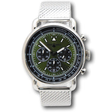 Load image into Gallery viewer, Chase Durer By Invicta Men's Aviator Emerald Green Mesh Chrono Watch CDW-0150-Klawk Watches