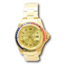 Load image into Gallery viewer, Invicta Angel Women's 40mm Gold Watch 42 Rainbow CZ Bezel Quartz 20022-Klawk Watches