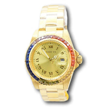Load image into Gallery viewer, Invicta Angel Women's 40mm Gold Watch 42 Rainbow CZ Bezel Quartz 20022-Klawk Watches