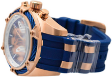 Load image into Gallery viewer, Invicta Bolt Men's 52mm Rose Gold Blue Cable Silicone Chronograph Watch 31434-Klawk Watches