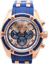 Load image into Gallery viewer, Invicta Bolt Men's 52mm Rose Gold Blue Cable Silicone Chronograph Watch 31434-Klawk Watches
