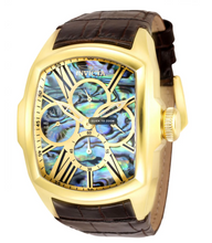 Load image into Gallery viewer, Invicta Lupah Abalone Dial Mens 47mm GMT Day/Date Quartz Watch 35193 Brown Strap-Klawk Watches