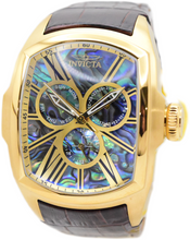 Load image into Gallery viewer, Invicta Lupah Abalone Dial Mens 47mm GMT Day/Date Quartz Watch 35193 Brown Strap-Klawk Watches