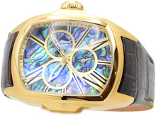 Load image into Gallery viewer, Invicta Lupah Abalone Dial Mens 47mm GMT Day/Date Quartz Watch 35193 Brown Strap-Klawk Watches