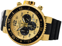 Load image into Gallery viewer, Invicta Pro Diver Laser Acid Etched Geo Case Men's 52mm Gold Chrono Watch 48618