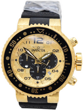 Load image into Gallery viewer, Invicta Pro Diver Laser Acid Etched Geo Case Men's 52mm Gold Chrono Watch 48618