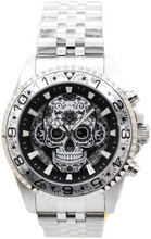 Load image into Gallery viewer, Invicta Pro Diver Dia Day Los Muertos 43mm Black Skull Floral Chrono Watch 48950-Klawk Watches