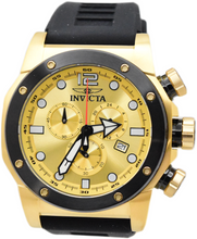 Load image into Gallery viewer, Invicta Sea Hunter 48980 Men's 52mm Chronograph Watch Gold Dial Black Band-Klawk Watches