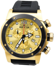 Load image into Gallery viewer, Invicta Sea Hunter 48980 Men's 52mm Chronograph Watch Gold Dial Black Band-Klawk Watches