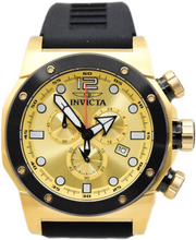 Load image into Gallery viewer, Invicta Sea Hunter 48980 Men's 52mm Chronograph Watch Gold Dial Black Band-Klawk Watches