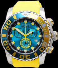 Load image into Gallery viewer, Invicta Sea Hunter Blue Dial Men's 52mm Yellow Fly Back Chrono Watch 48983-Klawk Watches