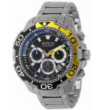 Load image into Gallery viewer, Invicta Commander TI-22 Titanium Men's 48mm Yellow Black Chrono Watch 49492