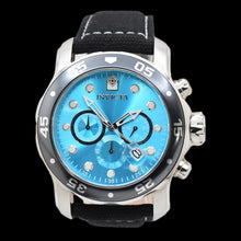 Load image into Gallery viewer, Invicta Pro Diver Blue Dial Gunmetal Men's 48mm Black Leather Chrono Watch 49835