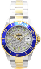 Load image into Gallery viewer, Invicta Pro Diver Pave Crystal Gold Two Tone Japan Automatic 43mm Watch 50283