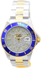 Load image into Gallery viewer, Invicta Pro Diver Pave Crystal Gold Two Tone Japan Automatic 43mm Watch 50283