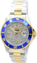Load image into Gallery viewer, Invicta Pro Diver Azure Royale 40mm Two Tone Pave Crystal Quartz Watch 50287