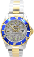 Load image into Gallery viewer, Invicta Pro Diver Azure Royale 40mm Two Tone Pave Crystal Quartz Watch 50287