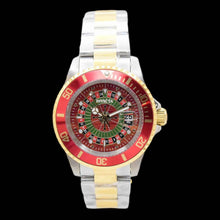 Load image into Gallery viewer, Invicta Pro Diver House of Cards Roulette 40mm Red Dial Two Tone Quartz Watch-Klawk Watches