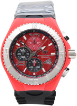 Load image into Gallery viewer, TechnoMarine Cruise JellyFish Men's 46mm Red Weave Dial Chrono Watch TM-115113-Klawk Watches