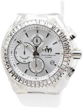 Load image into Gallery viewer, TechnoMarine Cruise Star Men's 45mm Silver 48 Crystals Chrono Watch TM-121148-Klawk Watches