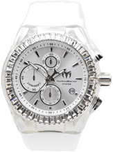 Load image into Gallery viewer, TechnoMarine Cruise Star Men's 45mm Silver 48 Crystals Chrono Watch TM-121148-Klawk Watches