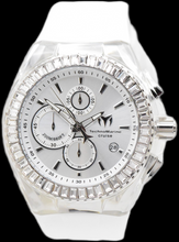 Load image into Gallery viewer, TechnoMarine Cruise Star Men's 45mm Silver 48 Crystals Chrono Watch TM-121148-Klawk Watches