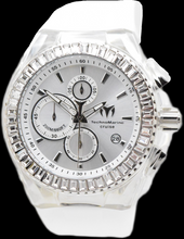 Load image into Gallery viewer, TechnoMarine Cruise Star Men's 45mm Silver 48 Crystals Chrono Watch TM-121148-Klawk Watches